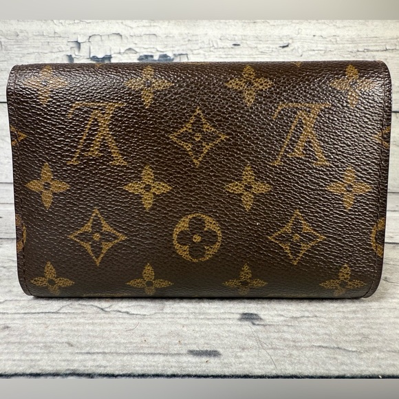 Louis Vuitton Porte Tresor Etui Papier Trifold Wallet Brown Monogram Canvas - Picture 3 of 15